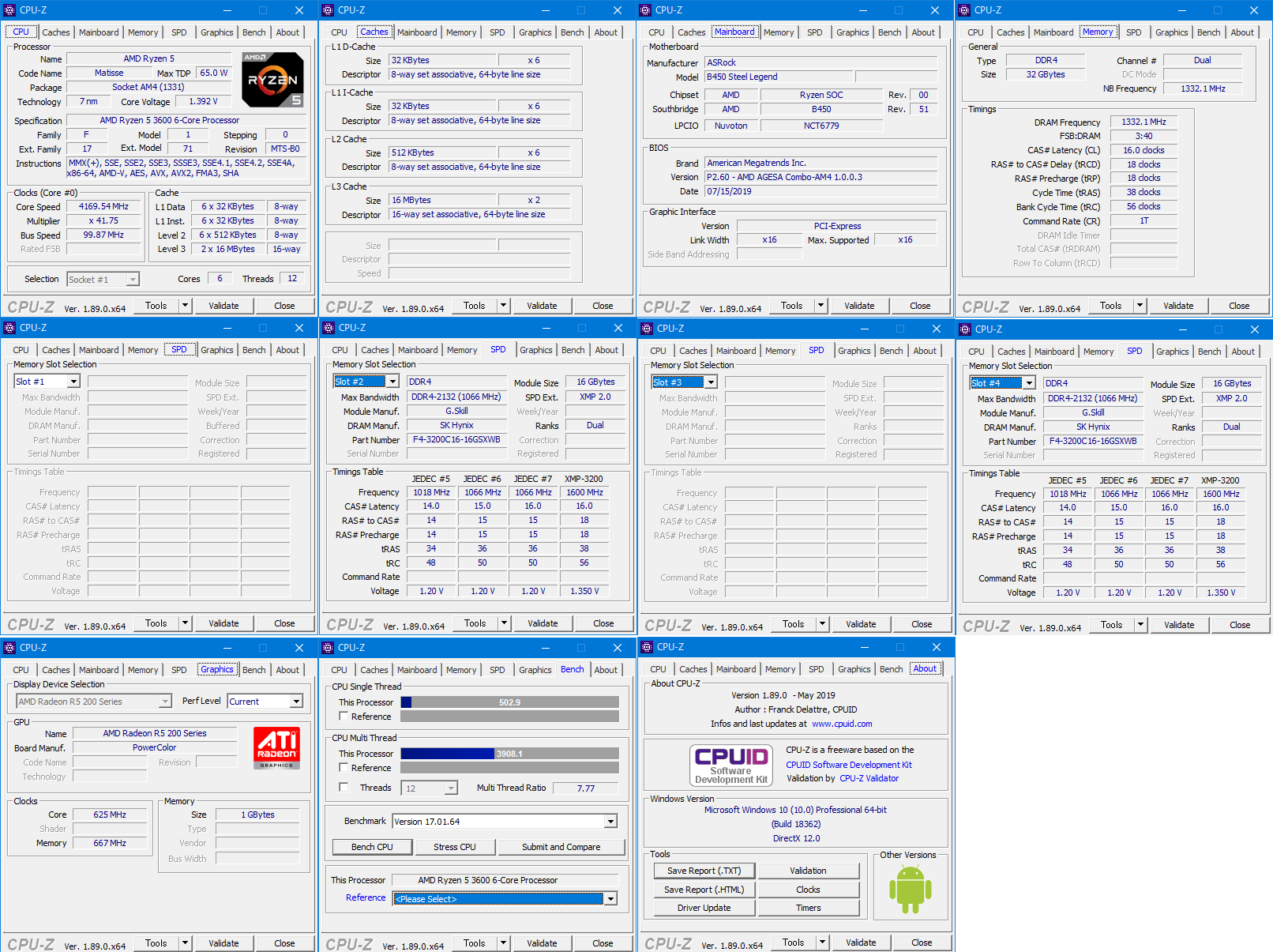 CPU-Z Ver.1.89.0_x64:Ryzen 5 3600